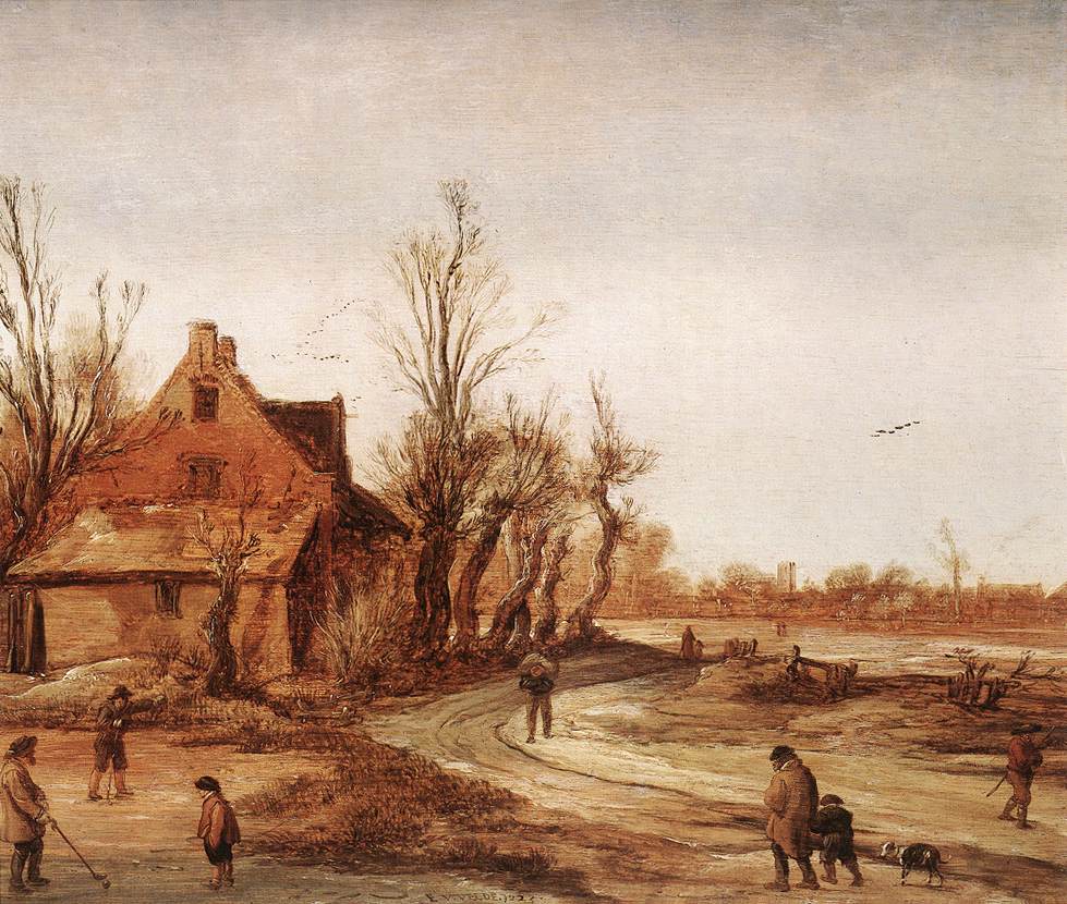 VELDE, Esaias van de Winter Landscape rt